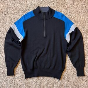 Obermeyer Late 80s Quarter Zip Demo Pullover Sweater Mens XL VTG Ski Fashion